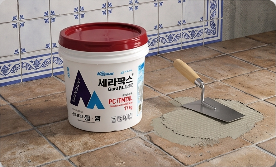 부자재가 사용된 시공 공간